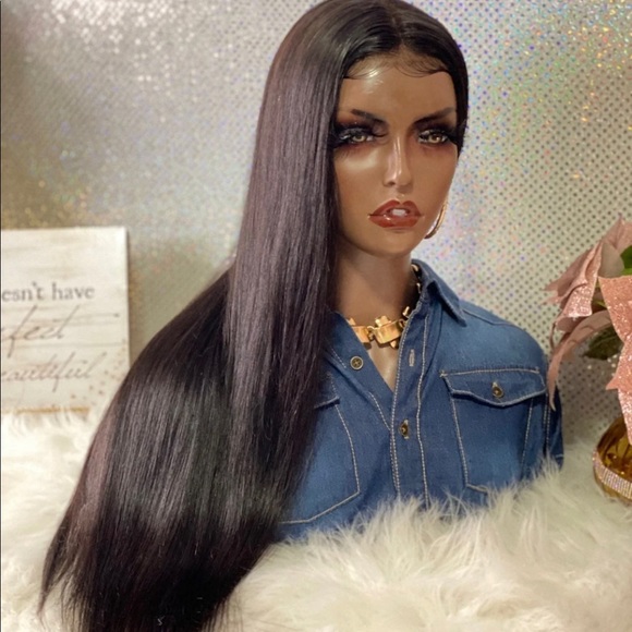 🌹 New 26” Beautiful Natalia 4X5 Closure💯 Brazilian Human Hair Customized Wig🌹 - Picture 5 of 11